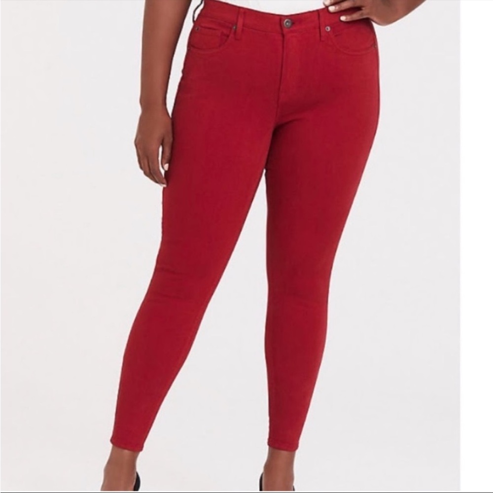 Torrid Red Skinny Pants